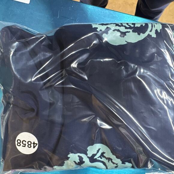 J. Crew Womens  Reese Pants Pull On Elastic Waist Lined Navy Floral Peony Size 2 - Picture 9 of 9